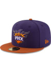 Main image for New Era Phoenix Suns Mens Purple 2T Basic 59FIFTY Fitted Hat