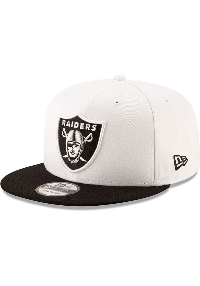 Las Vegas Raiders New Era 2T Basic 9FIFTY Snapback Hat WHITE