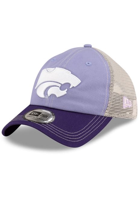New Era Lavender K-State Wildcats 2T Casual Classic Trucker Adjustable Hat