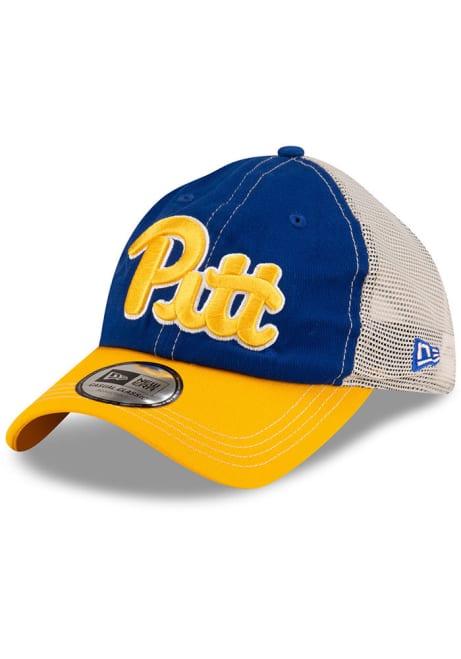New Era Blue Pitt Panthers 2T Casual Classic Trucker Adjustable Hat