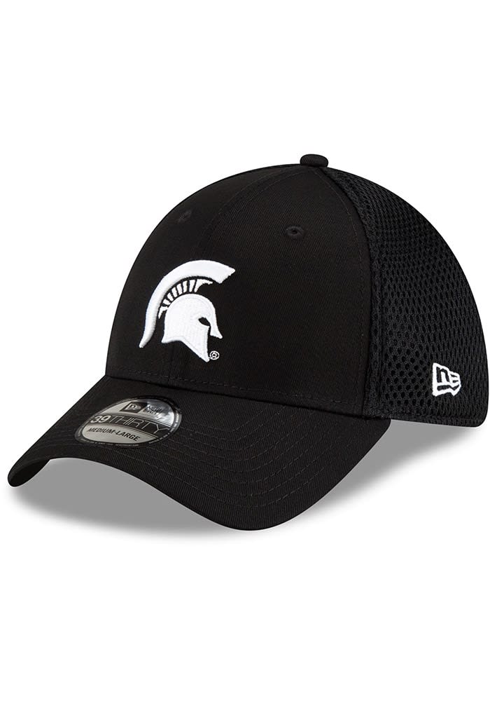 Michigan State Spartans キャップ Michigan State Spartans New Era BLACK Black and White Logo