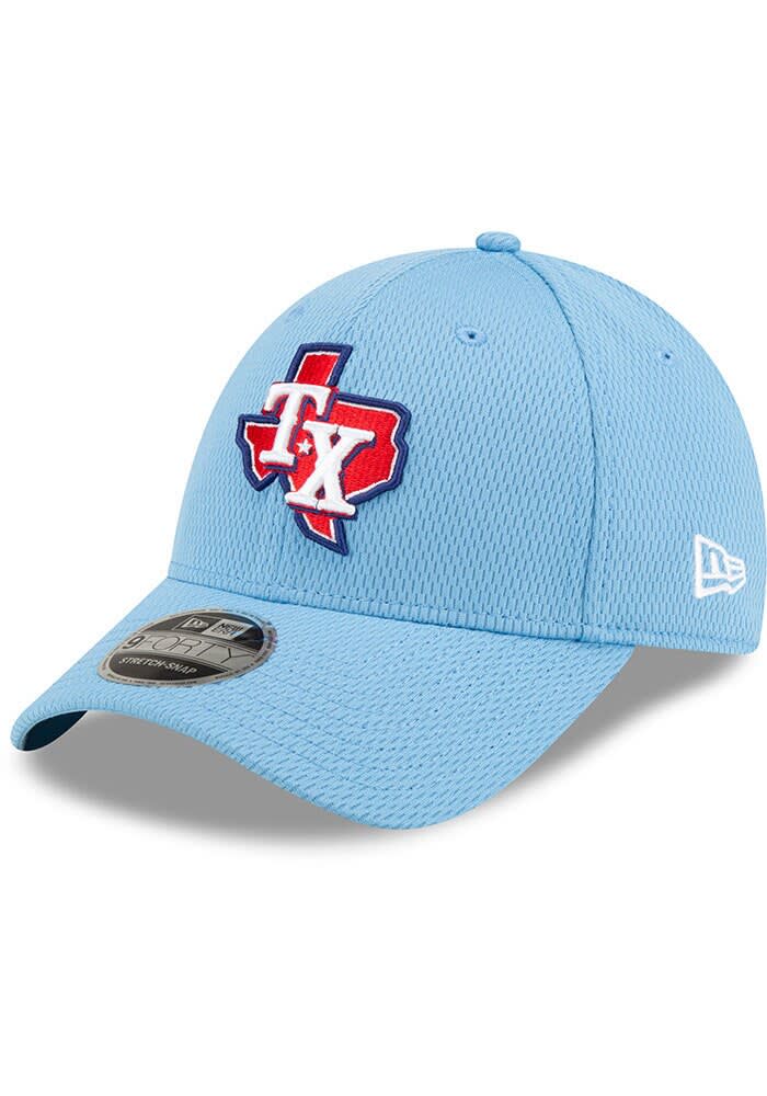 New Era Texas Rangers LIGHT BLUE Strech Snap 9FORTY Adjustable Hat