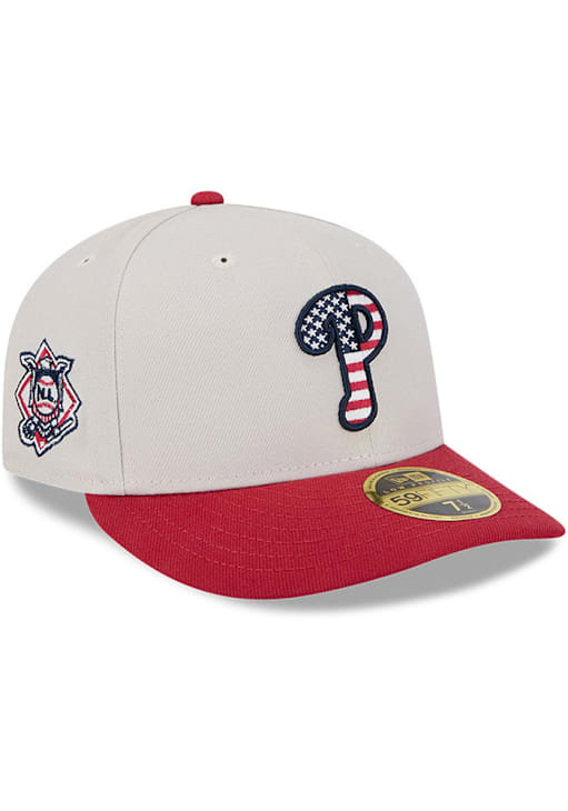 Philadelphia Phillies Mens 2024 4th of July 59FIFTY CREAM New Era