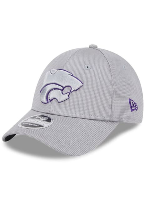 New Era Grey K-State Wildcats Pivot Stretch 9FORTY Adjustable Hat