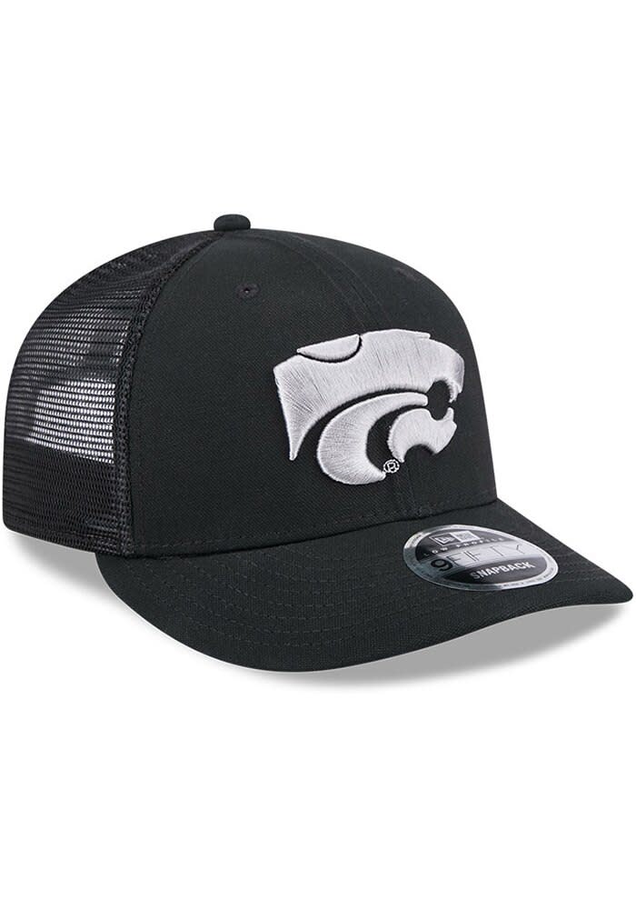 New Era BLACK K-State Wildcats Canvas Trucker LP 9FIFTY Adjustable