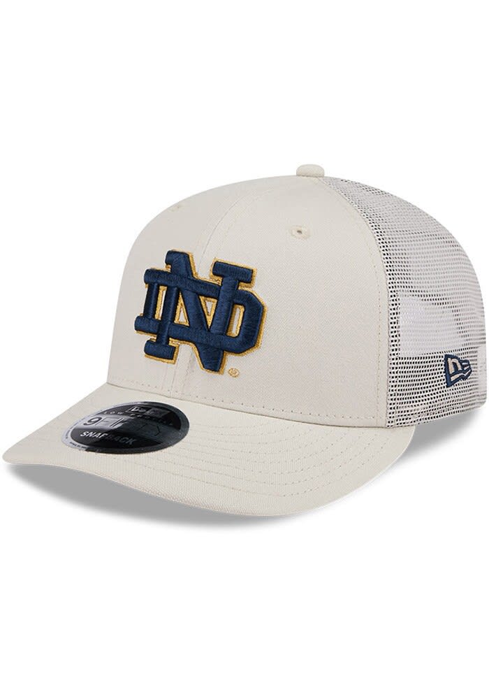 New Era Notre Dame Fighting Irish Canvas Trucker LP 9FIFTY Adjustable Hat GREY