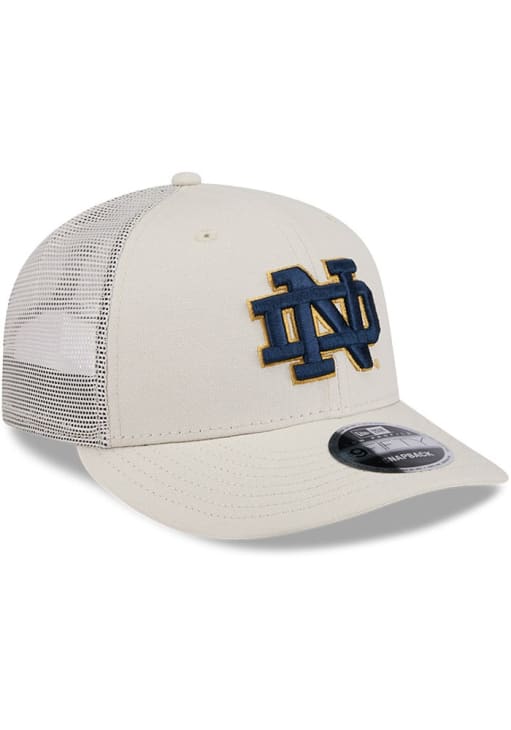 New Era Notre Dame Fighting Irish Canvas Trucker LP 9FIFTY Adjustable Hat - Grey