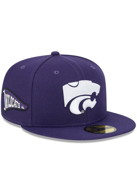 K-State Wildcats New Era Pennant 59FIFTY Fitted Hat - Purple