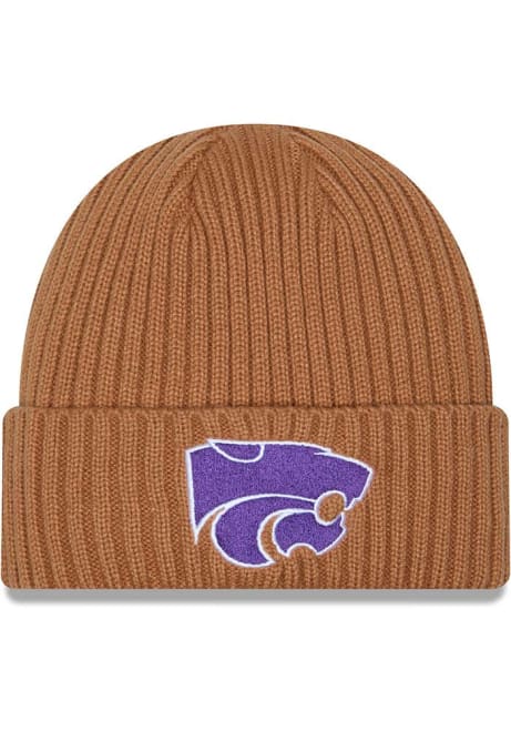 K-State Wildcats New Era Color Pack OTC Logo Cuff Mens Knit Hat - Brown