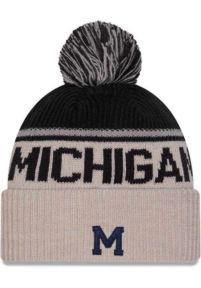 muスポーツ wool 100% Michigan Wolverines New Era CREAM 2024 Sideline Historic Sport