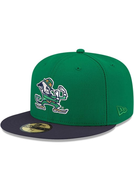 New Era Notre Dame Fighting Irish Mens Green 2T 59FIFTY Fitted Hat