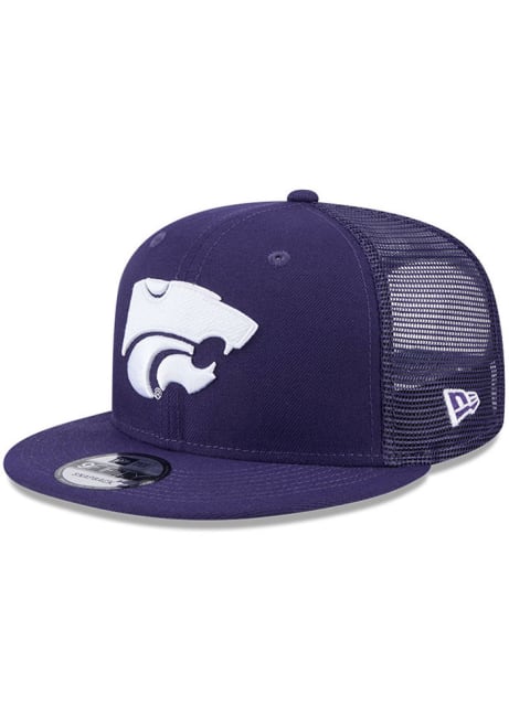 K-State Wildcats New Era Evergreen Trucker 9FIFTY Mens Snapback - Purple