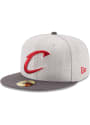 Cleveland Cavaliers New Era Heather Action 59FIFTY Fitted Hat - Grey