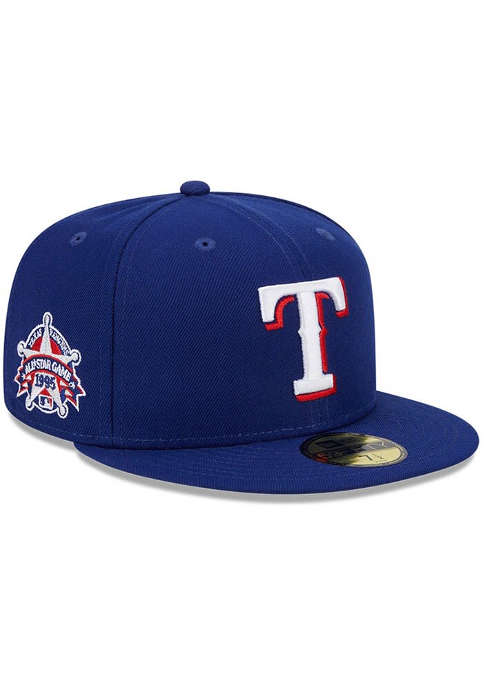 Texas Rangers Mens Evergreen Side Patch 59FIFTY BLUE New Era