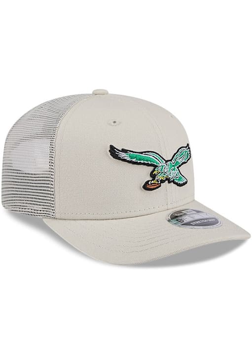 New Era Philadelphia Eagles Canvas Trucker LP 9FIFTY Adjustable Hat - Grey