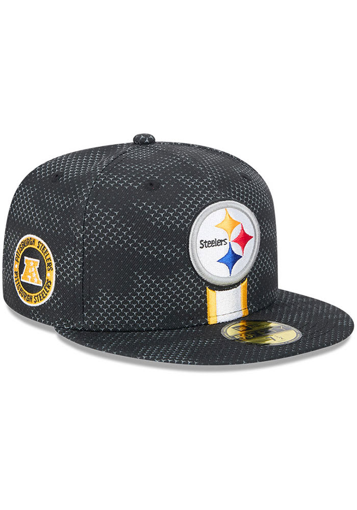 Pittsburgh Steelers Mens 2024 Sideline OTC 59FIFTY BLACK New Era Fitted Hat