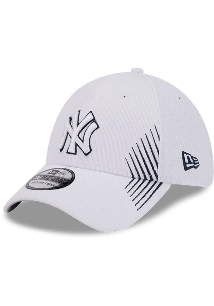 New York Yankees Mens Active 39THIRTY White New Era Flex Hat