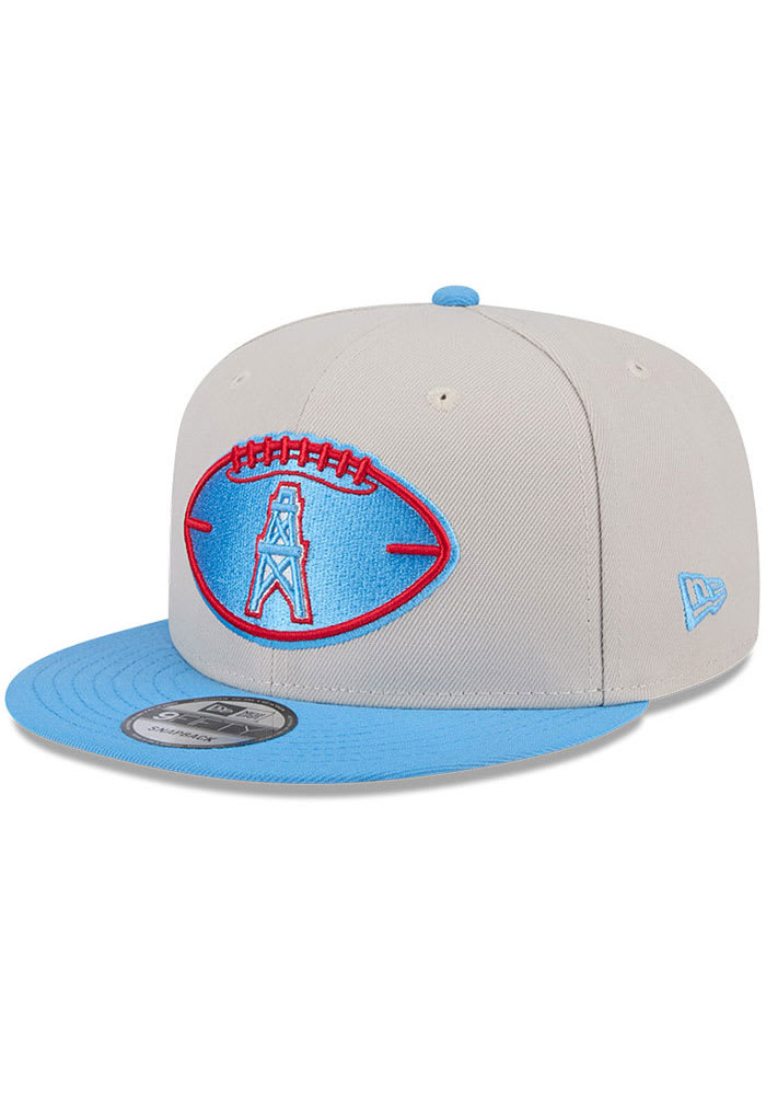 Houston Oilers New Era 2024 Sideline Historic 9FIFTY Snapback Hat STONE