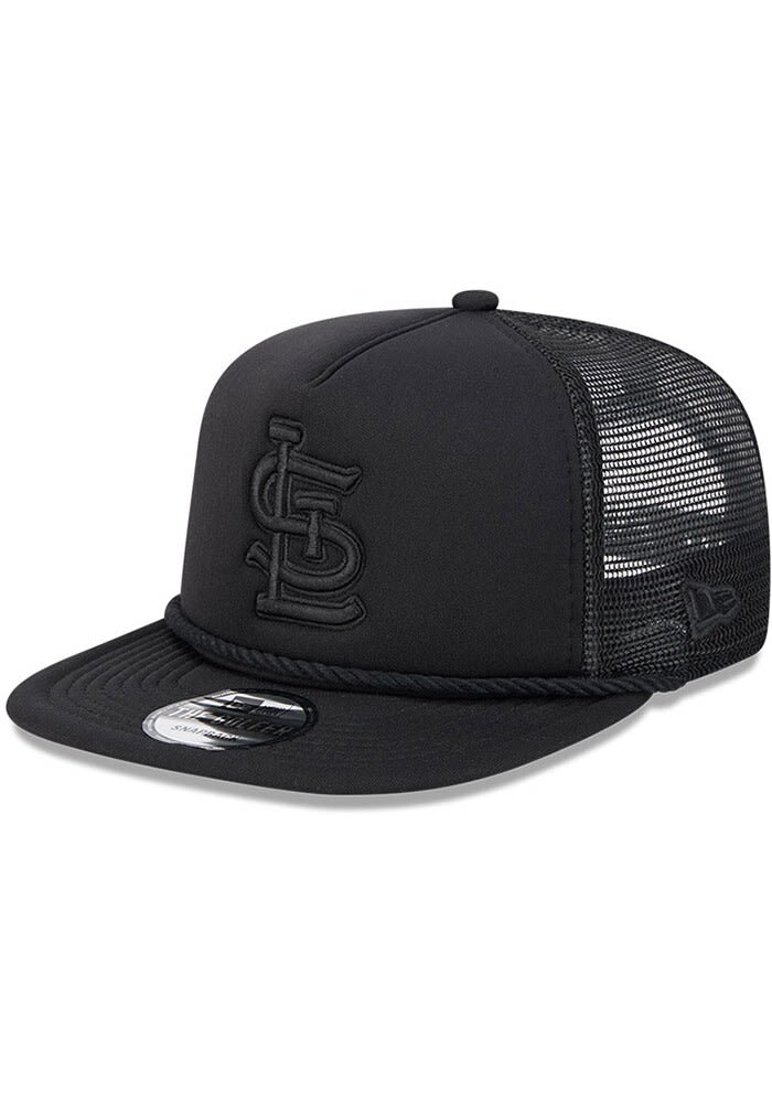St Louis Cardinals New Era BLACK Tone Rope Golfer Trucker