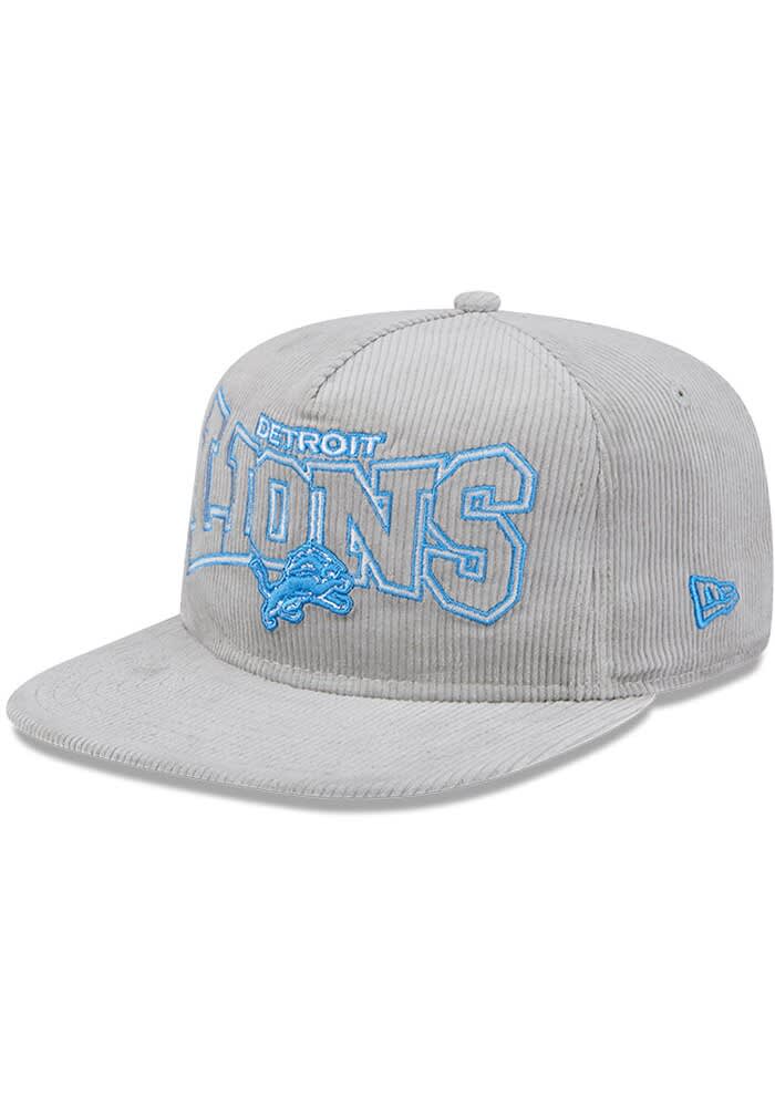 Detroit Lions New Era GREY Cord Golfer Snapback Hat - 59029989