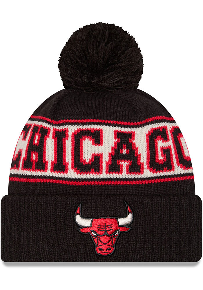 Chicago bulls knit hat with pom online