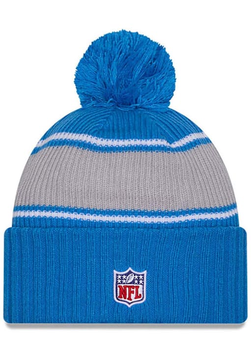 Detroit Lions New Era BLUE 2024 Sideline OTC Sport Cuff Knit Hat