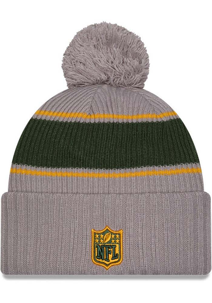 Green Bay Packers New Era GREY 2024 Sideline GRA Sport Cuff Knit