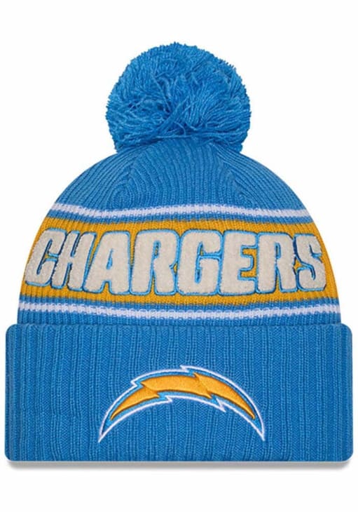 New Era Los Angeles Chargers Light Blue 2024 Sideline OTC Sport Cuff Mens Knit Hat