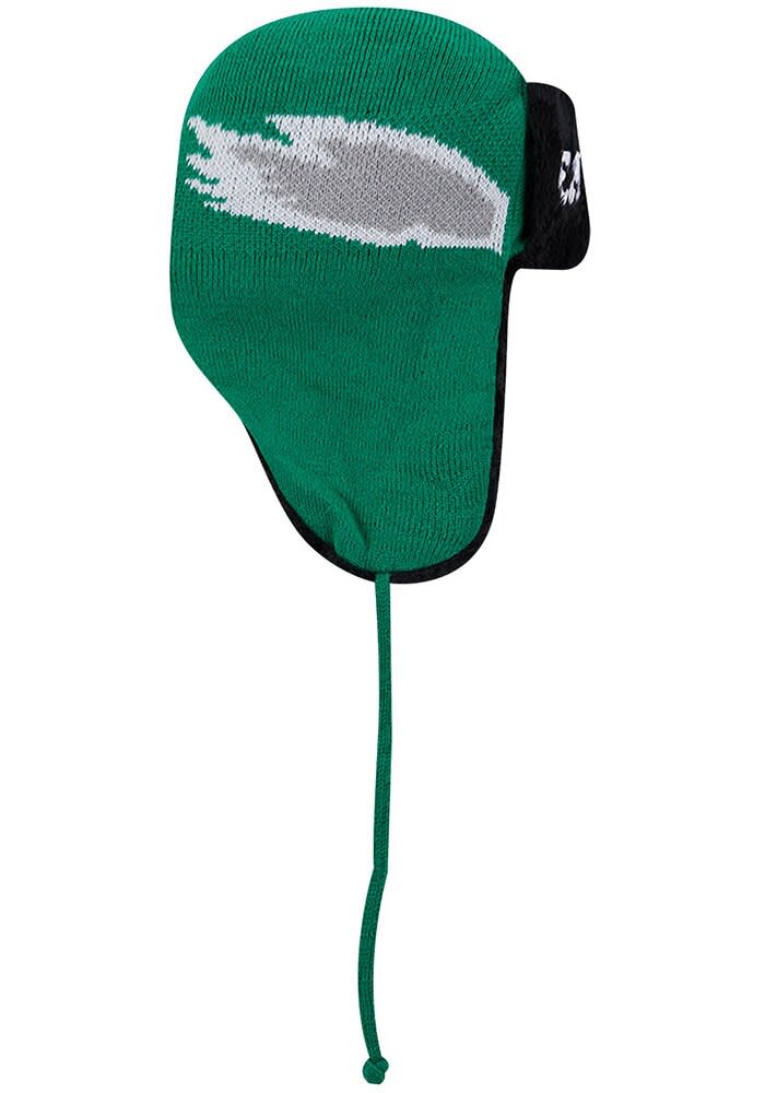 Philadelphia Eagles New Era KELLY Evergreen Helmet Trapper Knit