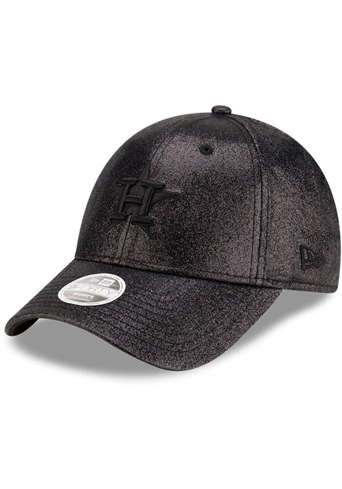 Houston Astros New Era Womens BLACK Sparkly 9FORTY Adjustable Hat