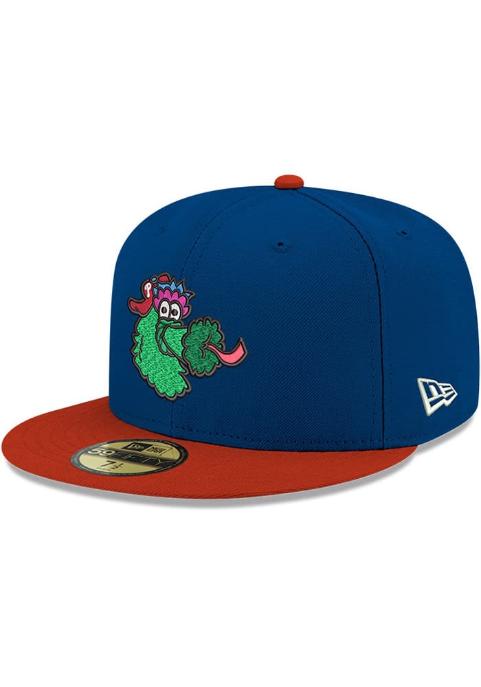 New Era Philadelphia Phillies Mens Blue Replica 2024 Batting Practice Logo  59FIFTY Fitted Hat