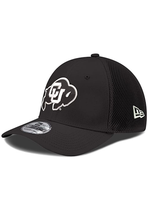 Colorado Buffaloes Mens BandW Logo Neo 39THIRTY BLACK New Era Flex