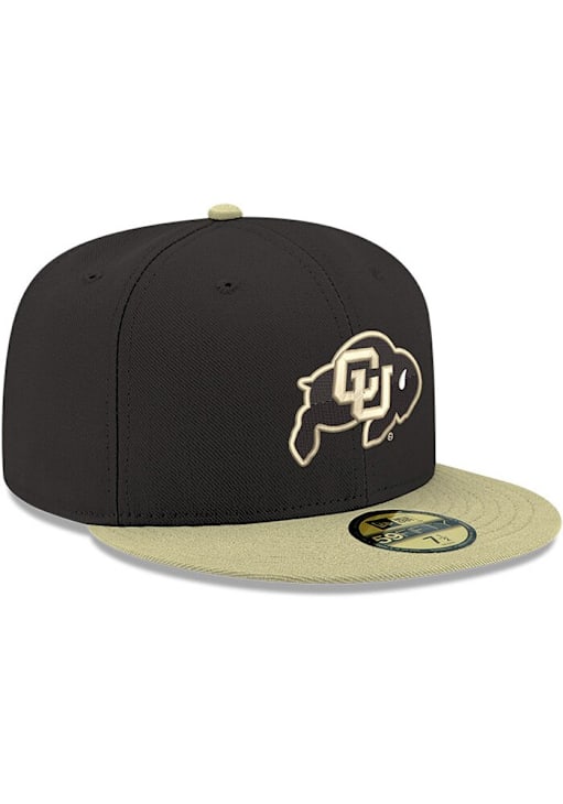 Colorado Buffaloes Mens Gold Visor 2T Basic 59FIFTY BLACK New Era