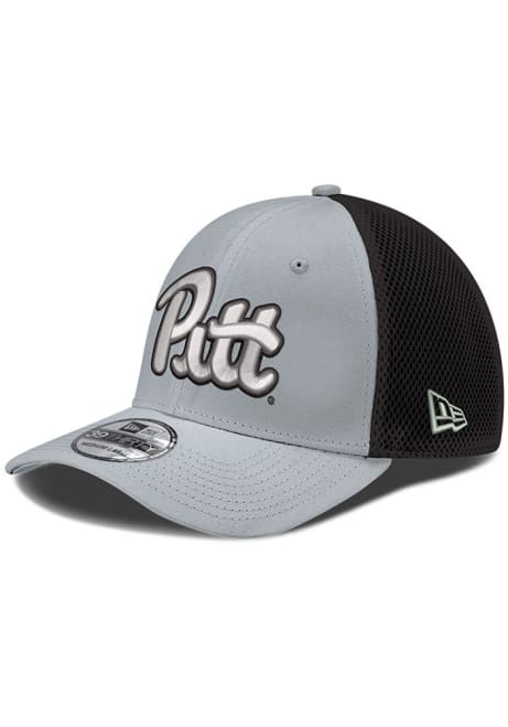 Pitt Panthers New Era NEO Mesh 39THIRTY Flex Hat - Grey