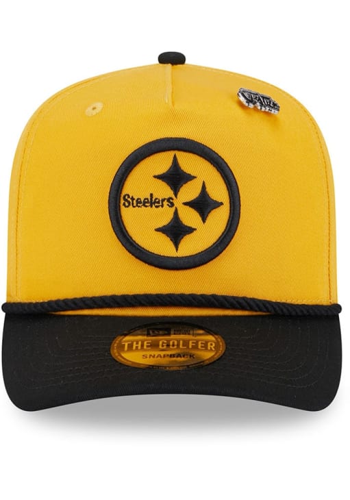 New Era Pittsburgh Steelers 2024 Inspire Change 2T Golfer Adjustable Hat - Gold