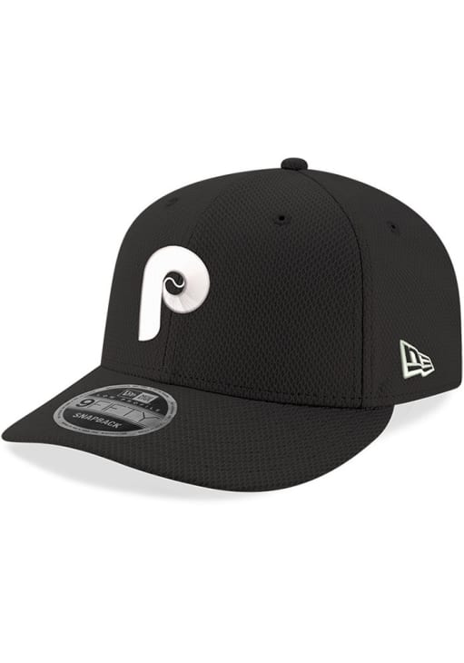 New Era Philadelphia Phillies Coop Low Pro Trucker 9FIFTY Adjustable Hat - Black