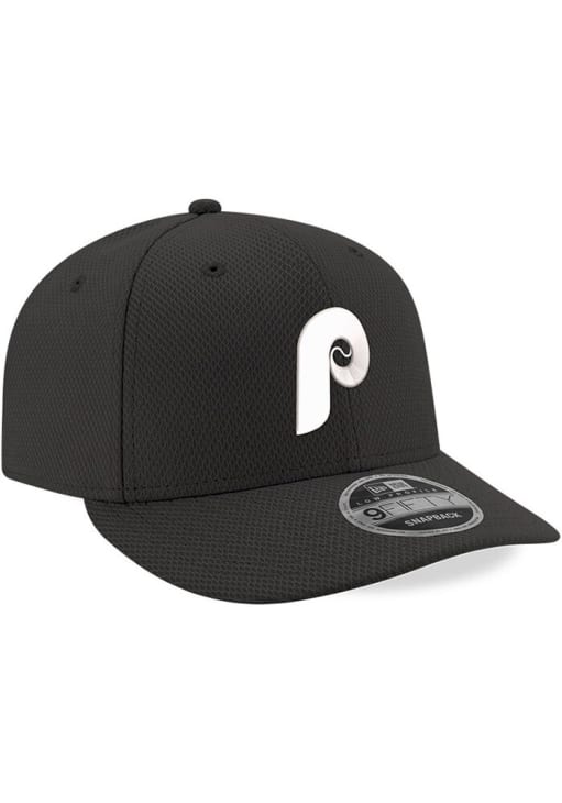 New Era Philadelphia Phillies Coop Low Pro Trucker 9FIFTY Adjustable Hat - Black