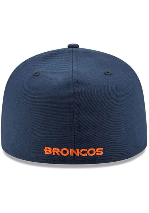 New Era Denver Broncos Mens Navy Blue Basic 59FIFTY Fitted Hat