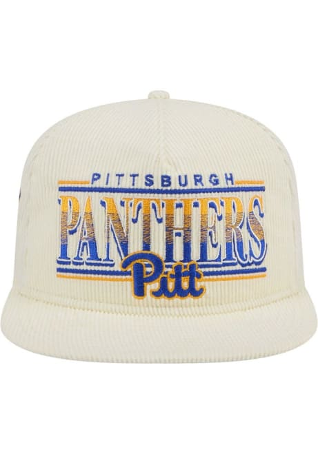 New Era White Pitt Panthers Corduroy Rope Golfer Adjustable Hat