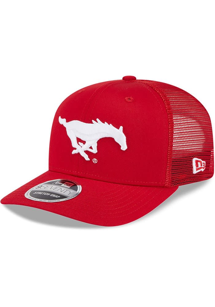 New Era SMU Mustangs Red Evergreen Stretch 9SEVENTY