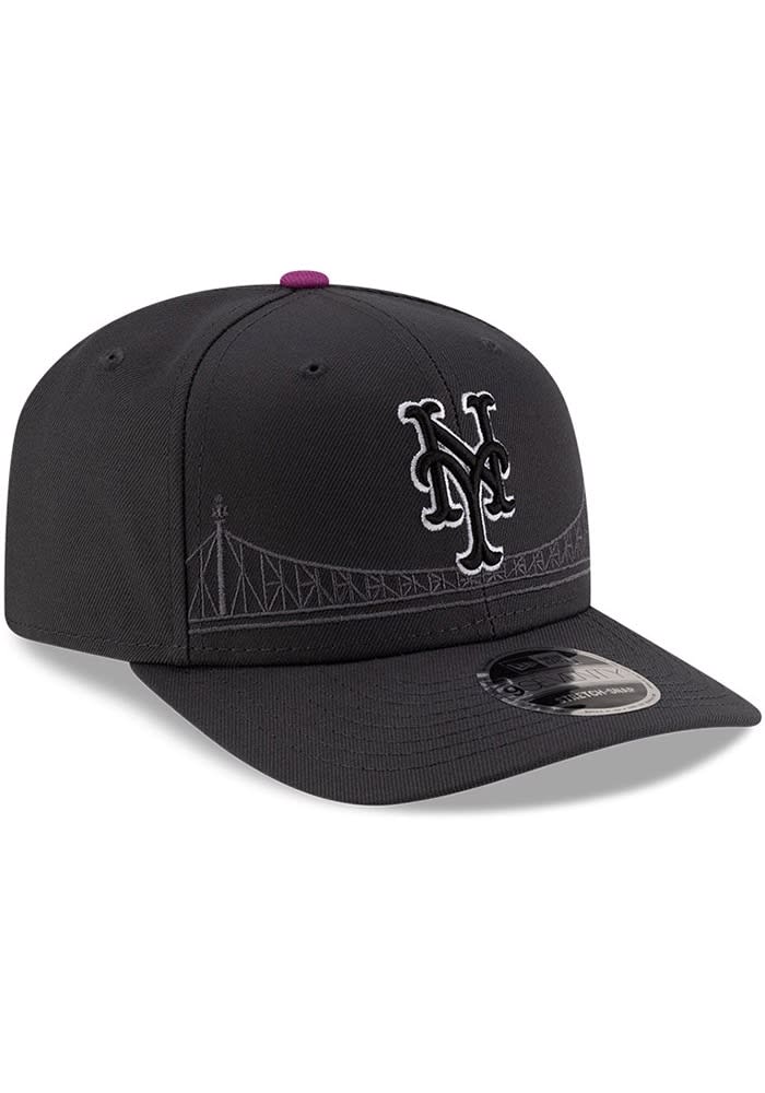 [美品]NEW ERA 59FIFTY CAP METS PVCレザー ブラック NEW ERA ニューエラ キャップ PC 59FIFTY MLB REAR EMBROIDERY