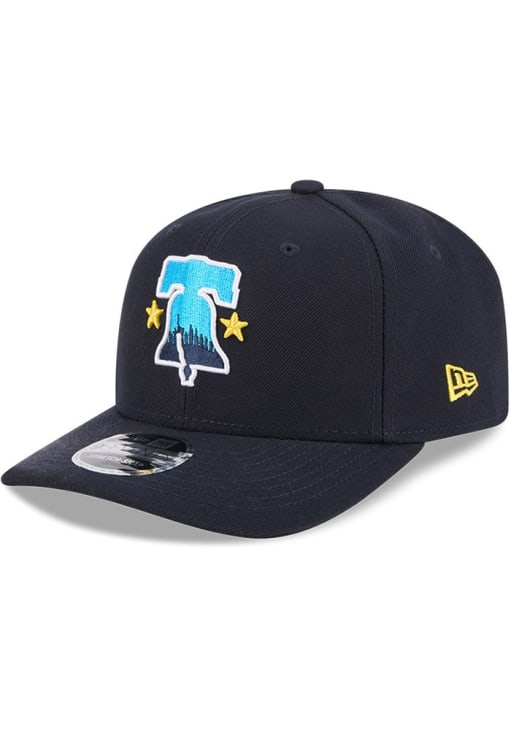 New Era Philadelphia Phillies 2025 City Connect Official Stretch 9SEVENTY Adjustable Hat - Navy Bl..