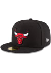 Main image for New Era Chicago Bulls Mens Black 59FIFTY Fitted Hat