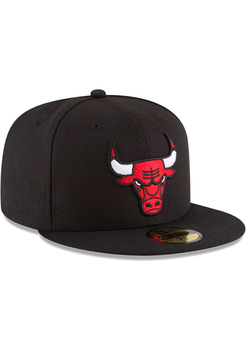 Chicago Bulls 59FIFTY Black New Era Fitted Hat