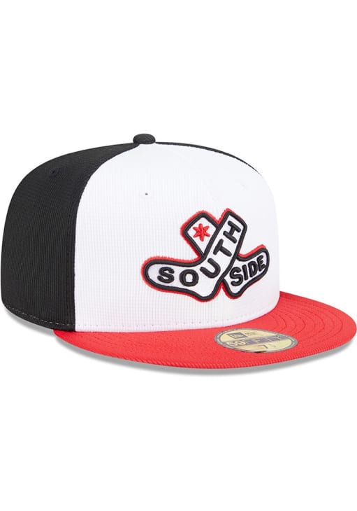 New Era Chicago White Sox Mens Black 2025 City Connect Batting Practice 59FIFTY Fitted Hat