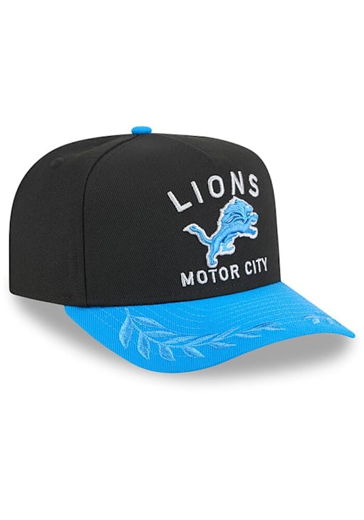 New Era Detroit Lions Black 2025 NFL Draft 9FIFTY A Frame Mens Snapback Hat