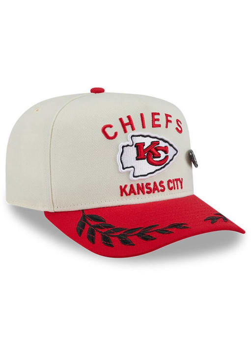 New Era Kansas City Chiefs Mens Ivory 2025 NFL Draft 59FIFTY A Frame Fitted Hat