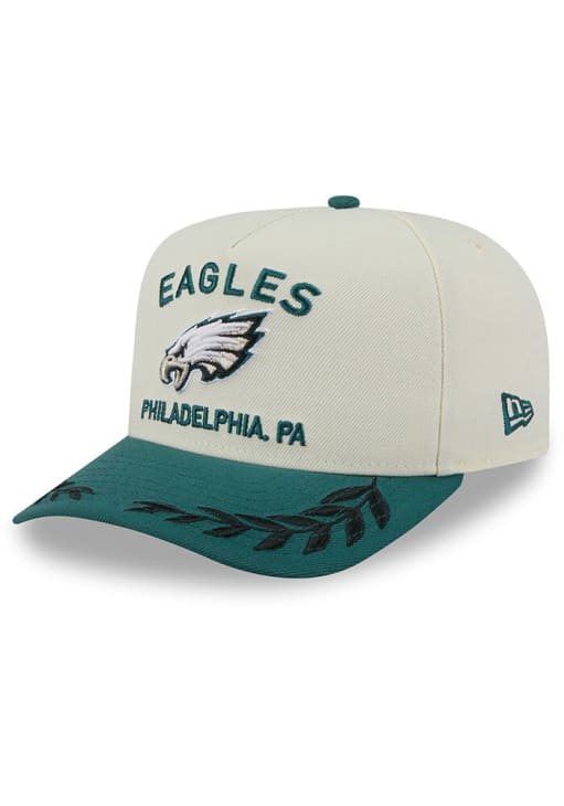 New Era Philadelphia Eagles Ivory 2025 NFL Draft 9FIFTY A Frame Mens Snapback Hat