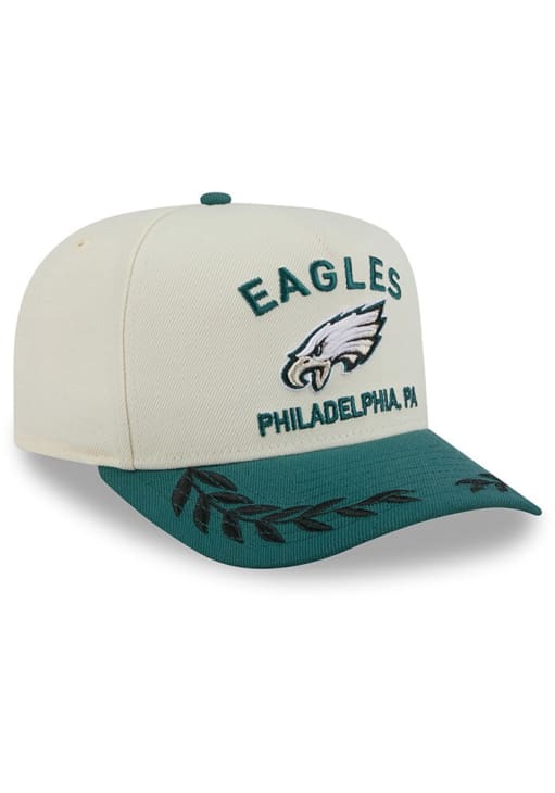 New Era Philadelphia Eagles Ivory 2025 NFL Draft 9FIFTY A Frame Mens Snapback Hat