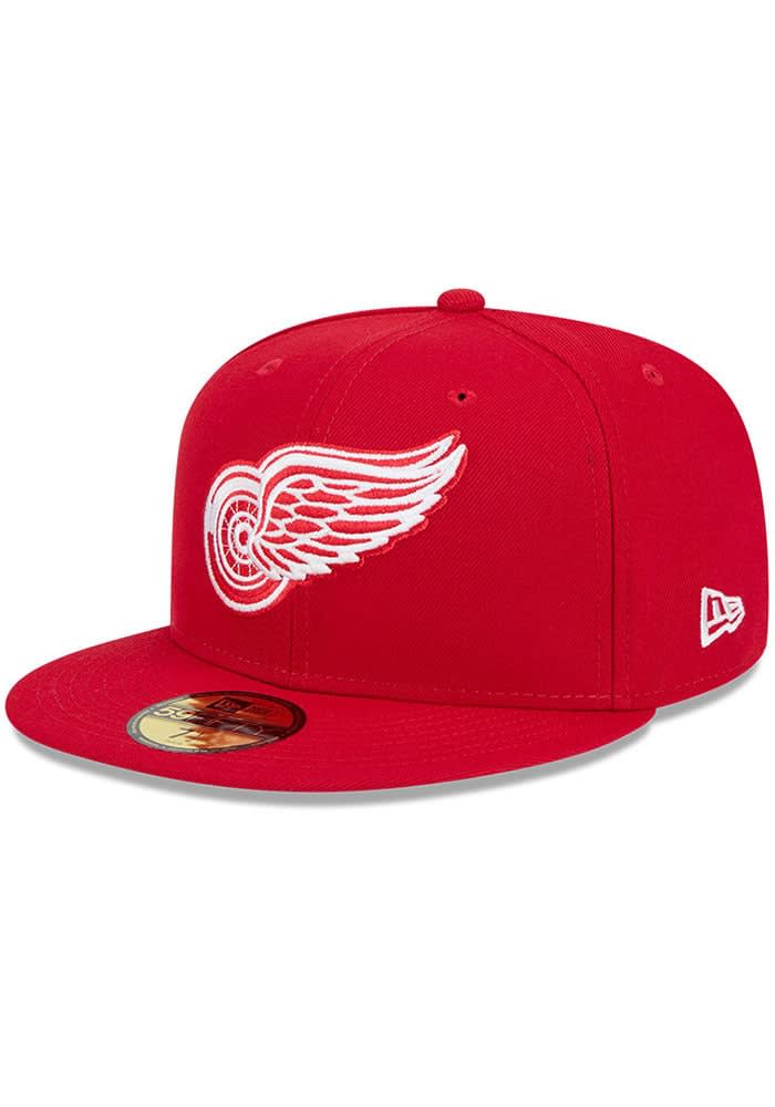 Detroit Red Wings Mens 59FIFTY Polyester Fit Red New Era Fitted Hat